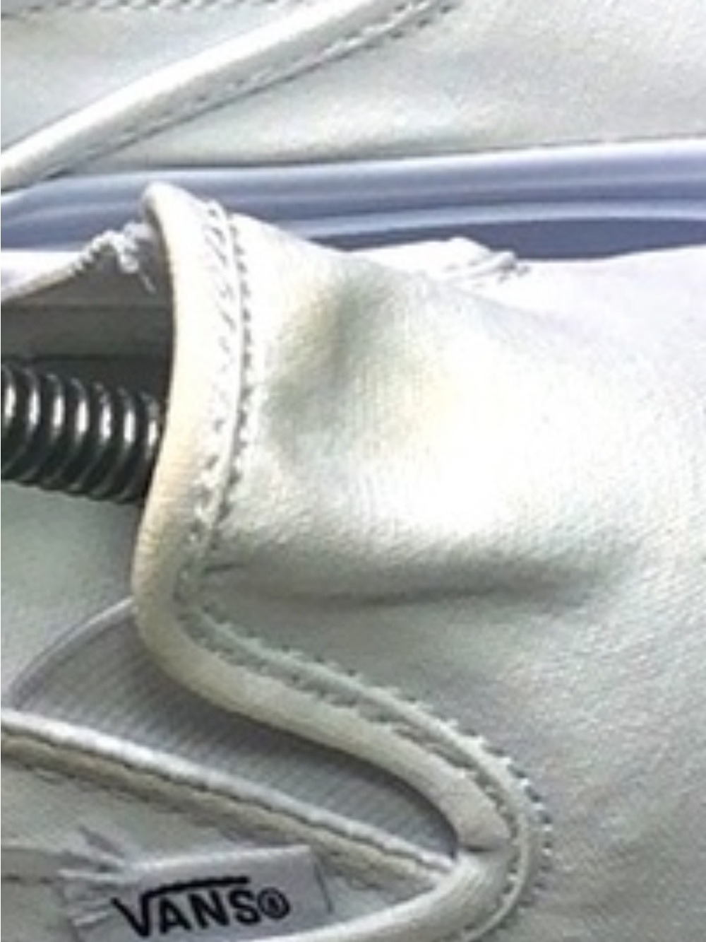 Perfect for painting/Vans White Canvas Slip-On Sneakers - Picture 6 of 6